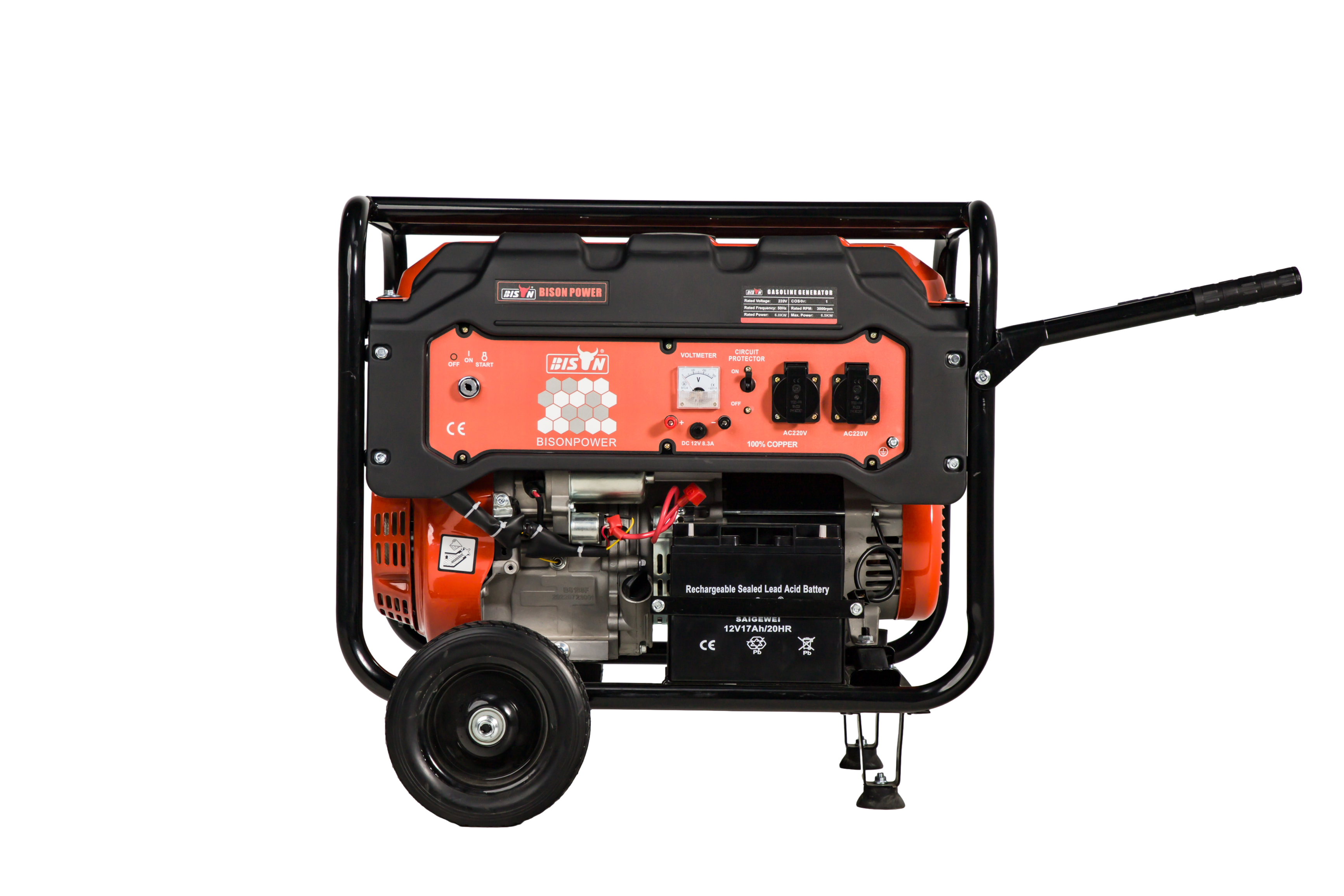 Генератор бензиновый BISON BS7500EP (6,0 кВт)