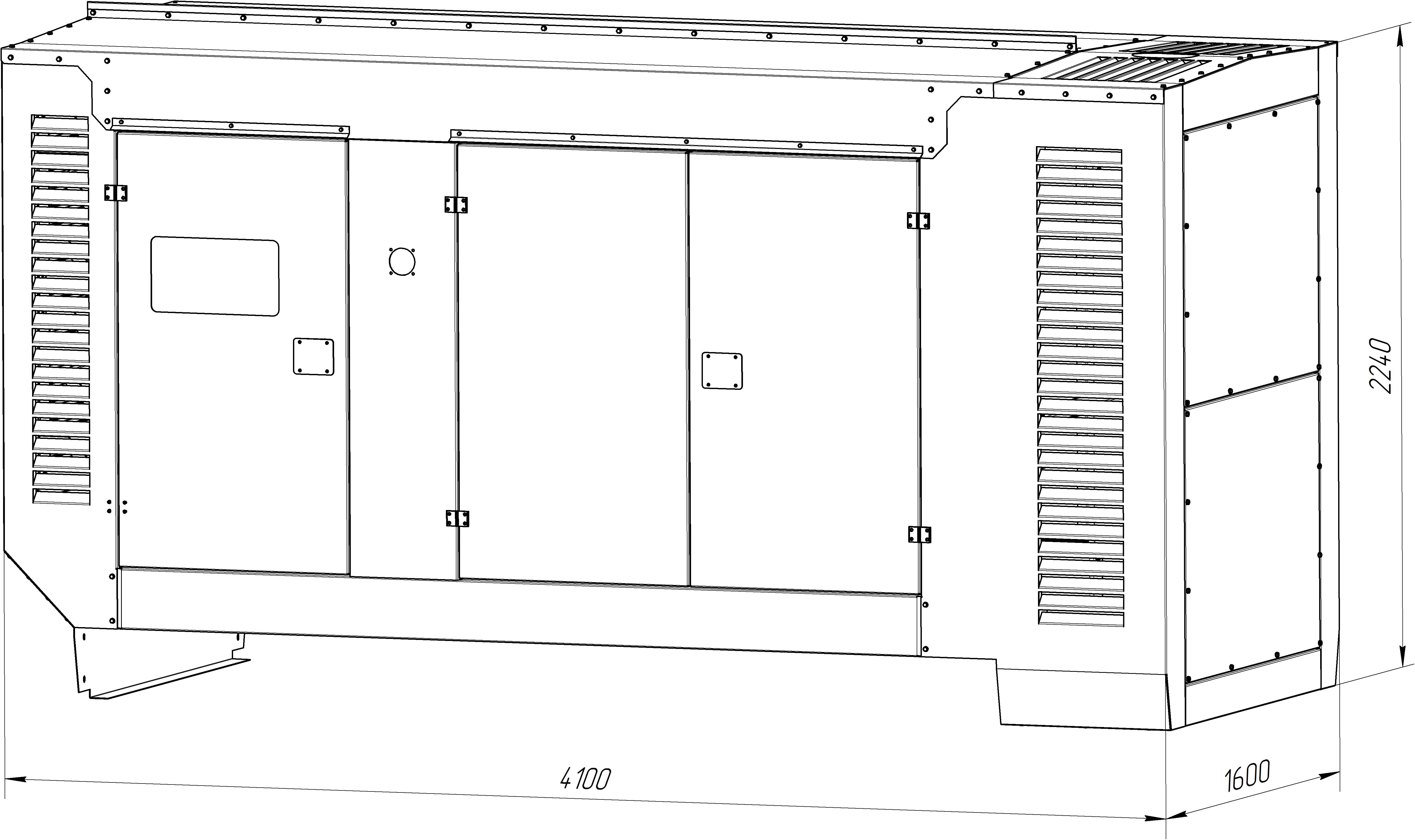Кожух всепогодный/шумозащитный ТСС 200-500 кВт, изображение 1