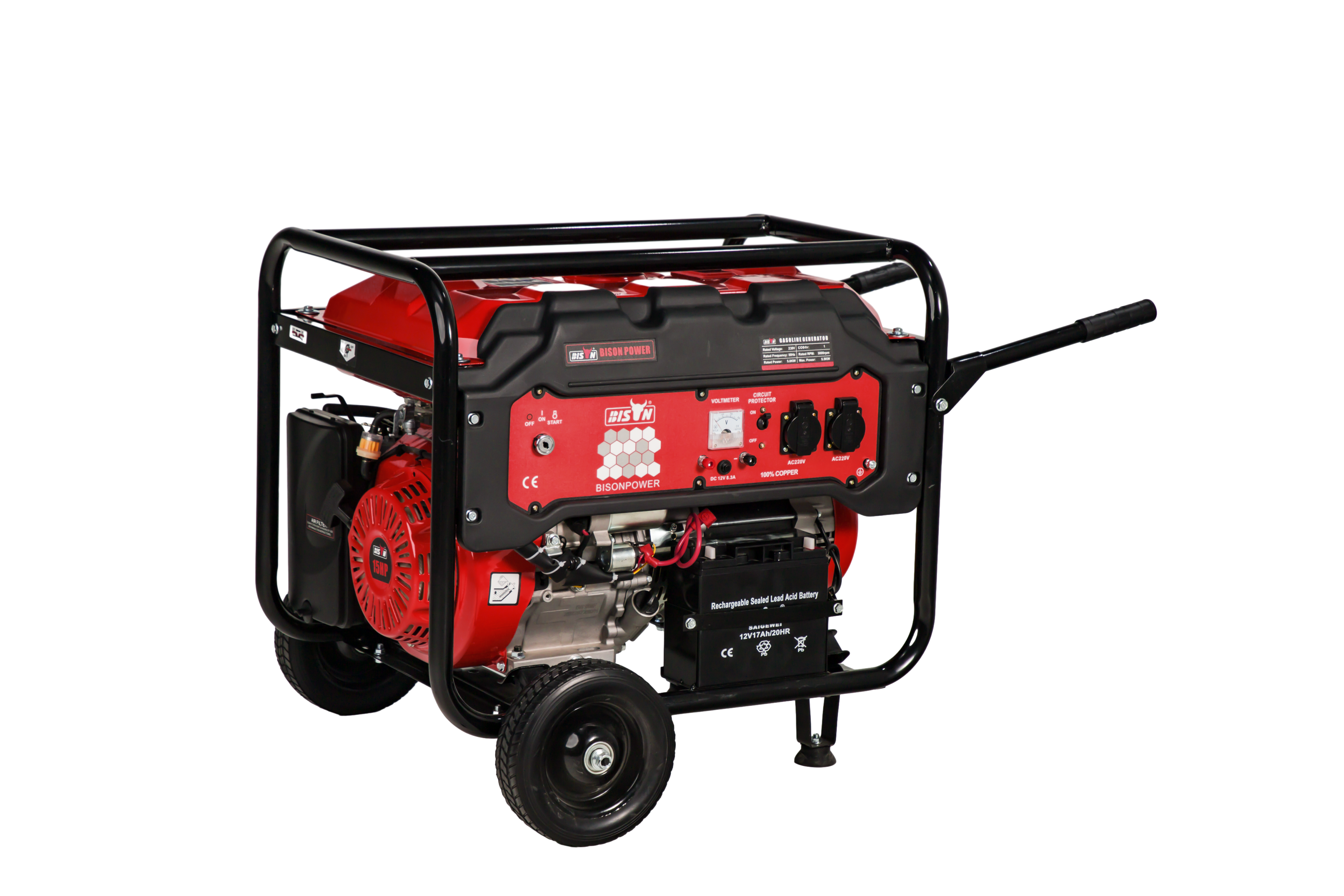 Генератор бензиновый BISON BS6500EP (5,0 кВт), изображение 17