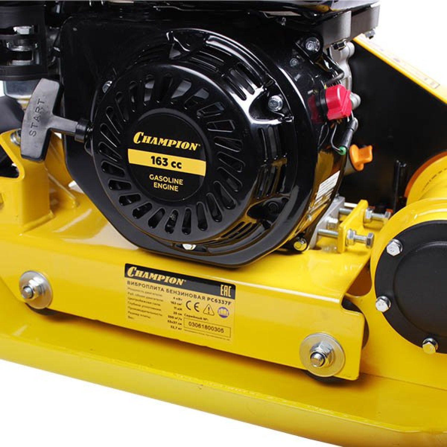 Виброплита прямоходная бензиновая CHAMPION PC6337F (53 кг), изображение 3
